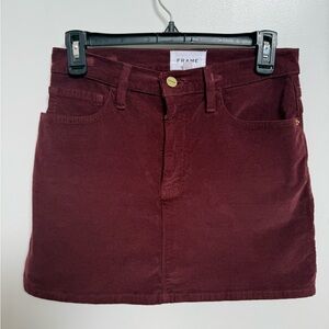 Frame Denim Women's Burgundy Skirt
